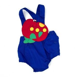 vintage 80s dino baby romper sunsuit 3-6 months retro